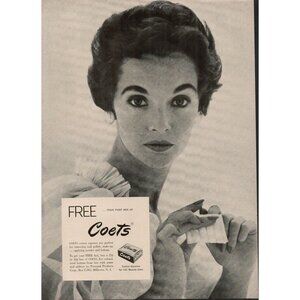 1954 Coets Cotton Squares Vintage Print Ad (L5)